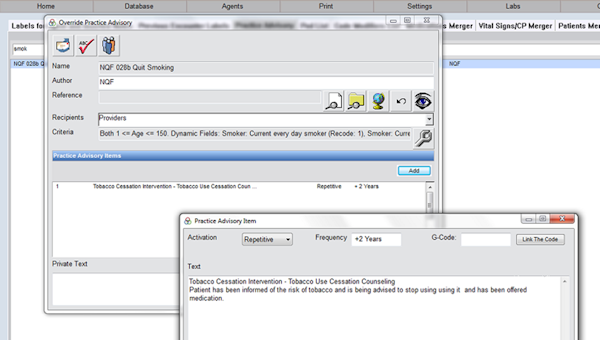 Build custom practice advisories