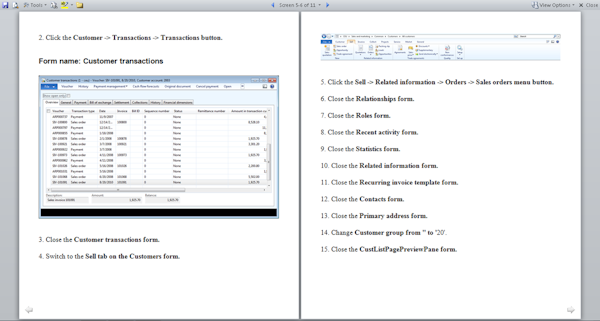 Task recorder in AX