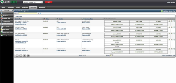 Carrier plan management