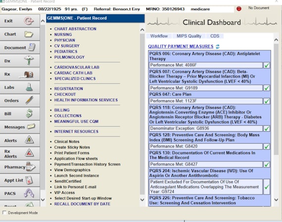 MIPS dashboard