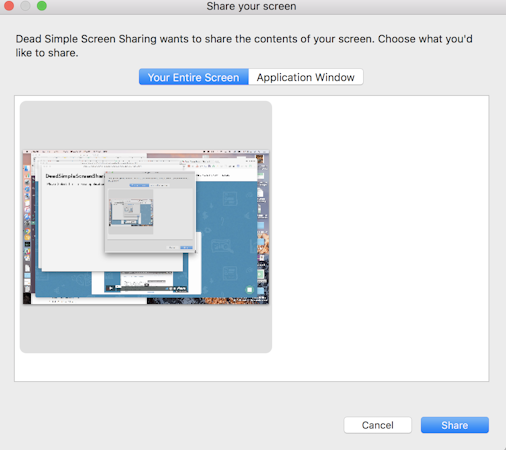 Configure screen sharing
