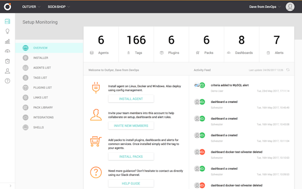 Setup monitoring overview