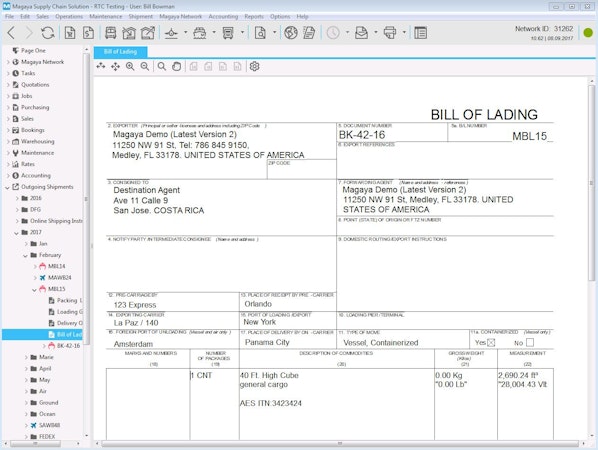 Bill of lading