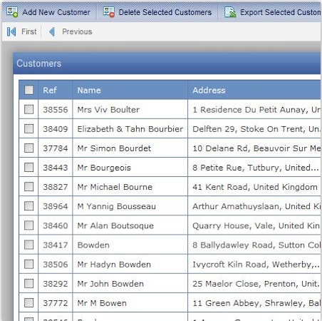 Customer records