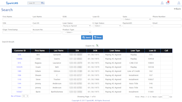 Search grid