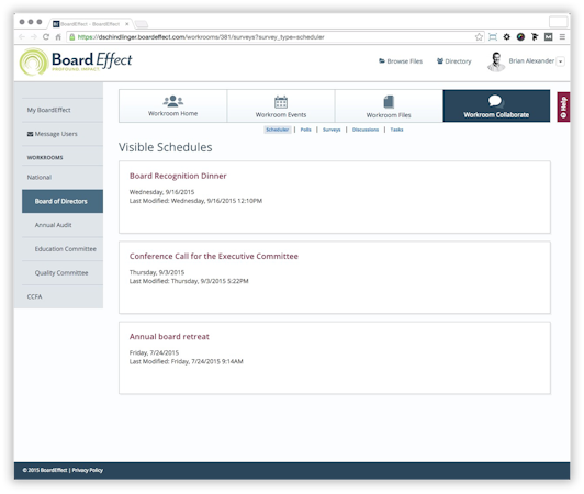 Schedule management