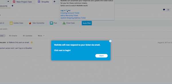 Configure email widget