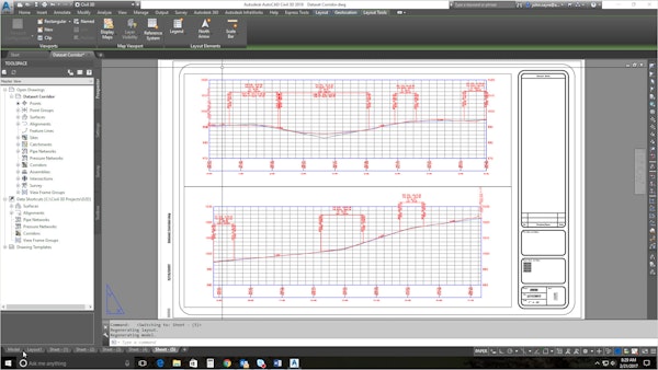 Plan and profile sheet