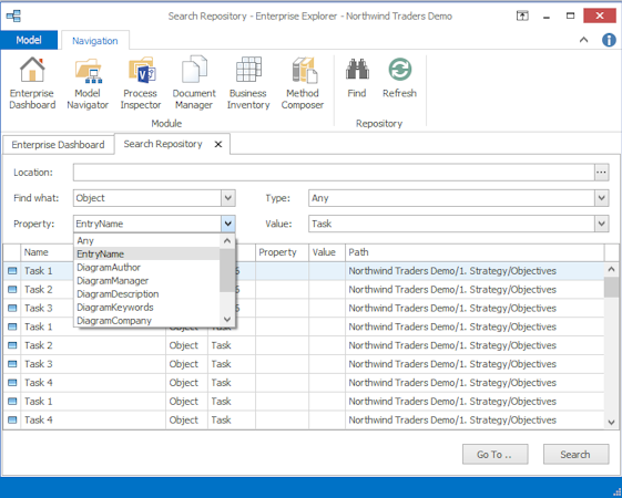 Search repository