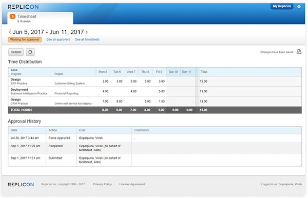 Configurable time tracking