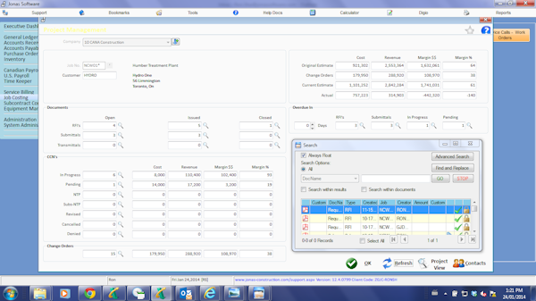 Project Control with Document Management