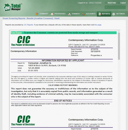 Tenant screening