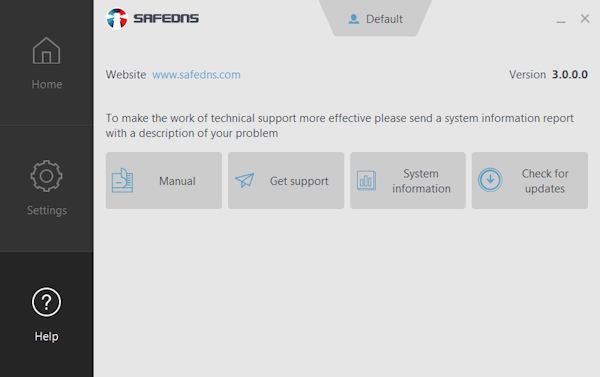 Help page