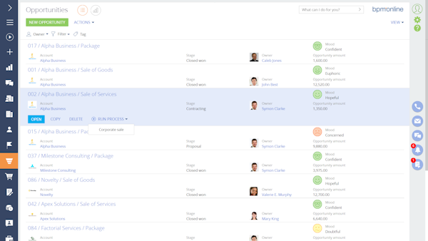 Opportunity management
