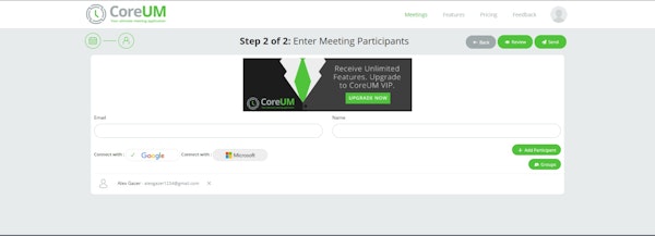 Enter meeting participants