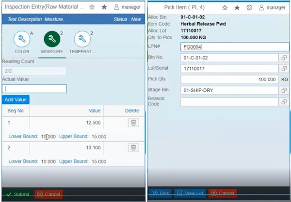 Mobile - Inspect and Pick