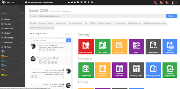 Admin dashboard