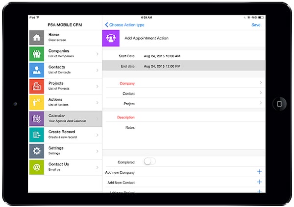 Access on mobile and tablet
