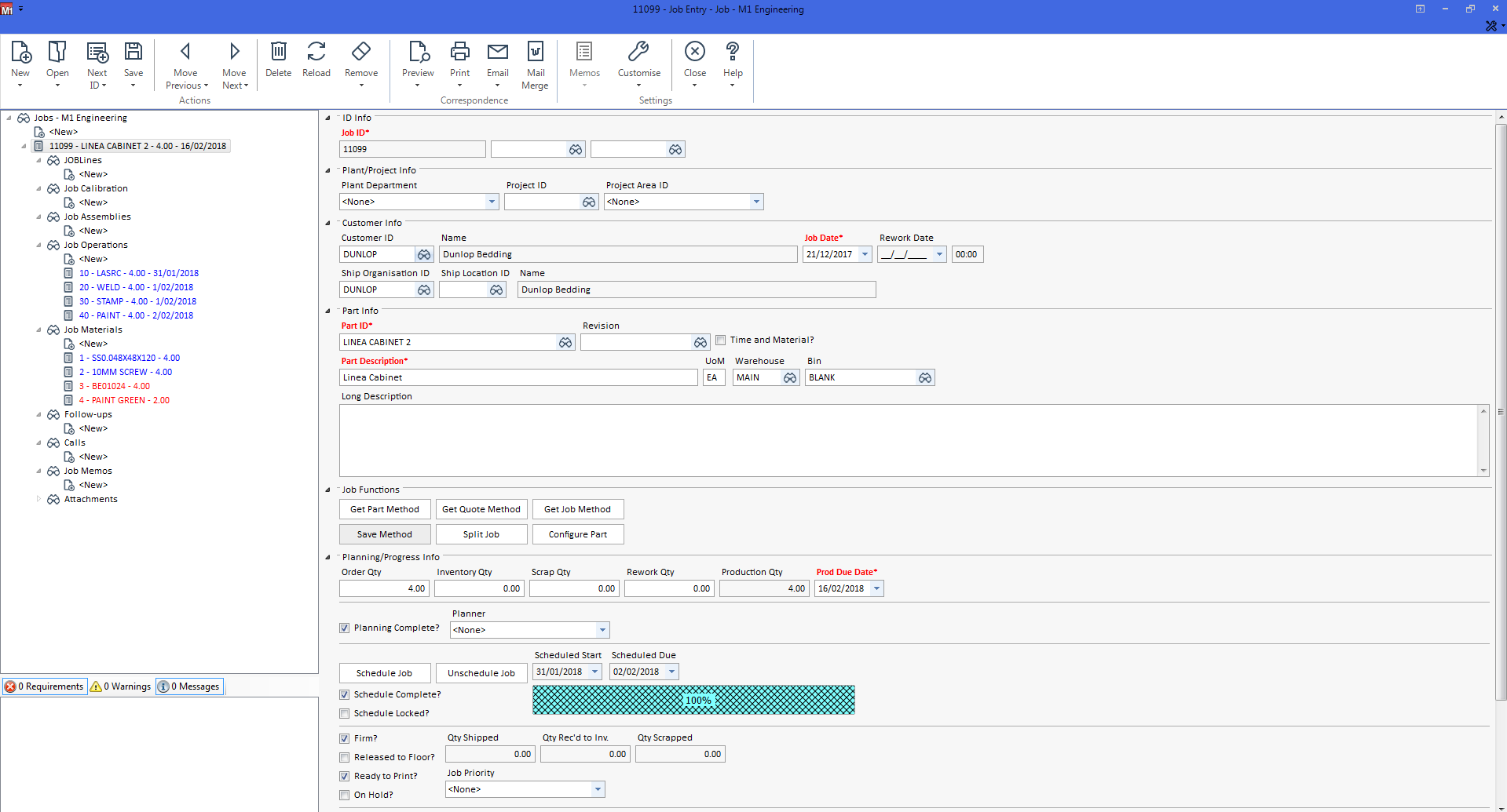 ECi M1 Entry screen