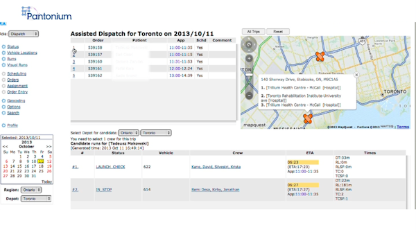 Dispatch information