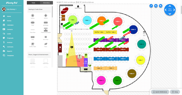 Floorplans and seating charts