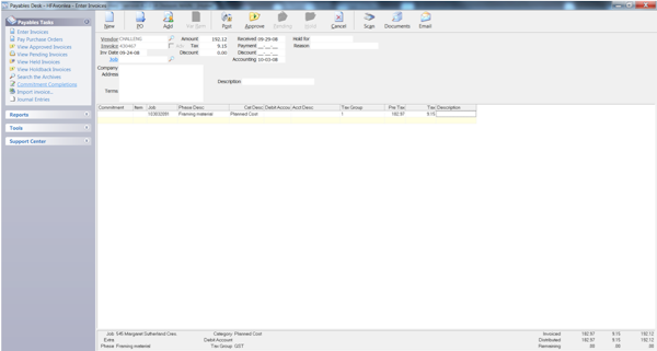 Payable desk