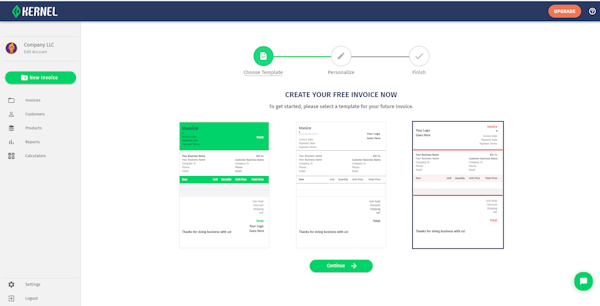 Kernel create invoices