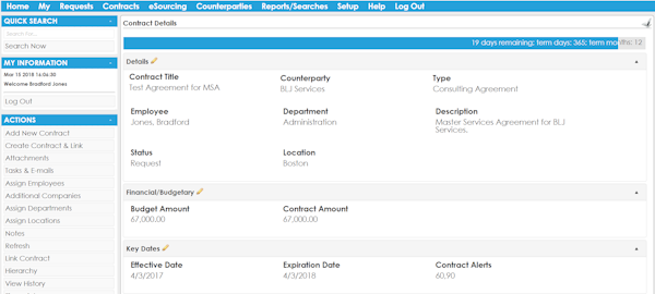 Contract details