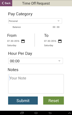 Time-off request