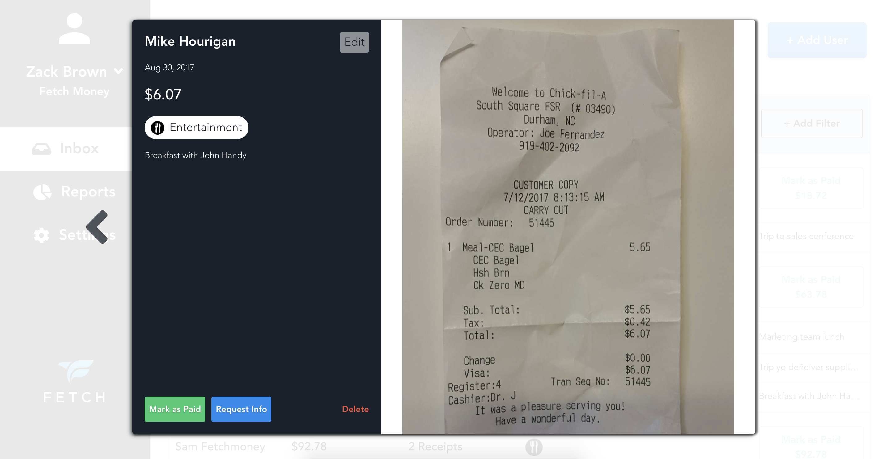 receipt tracker for windows and phone