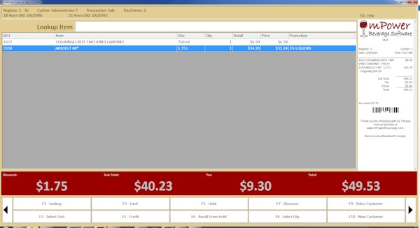 Point of sale