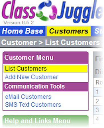 Customer list