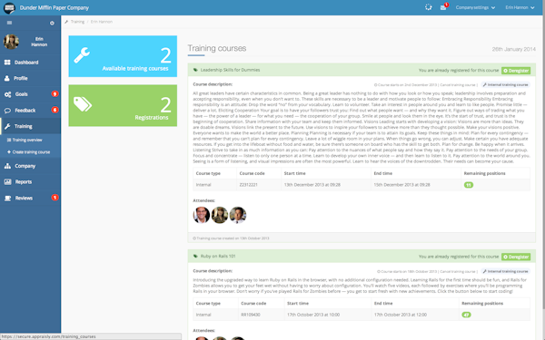 Training courses