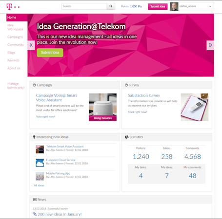 Example home page