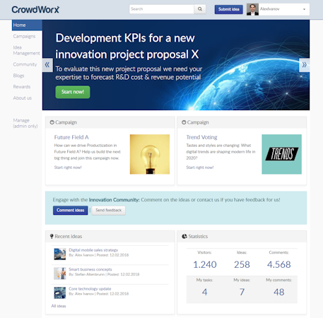 Example home page