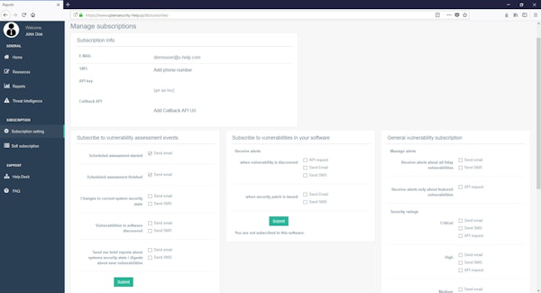 Manage subscriptions