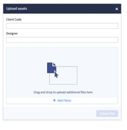 NetX asset upload form