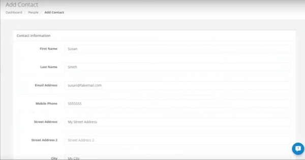 Add contact information