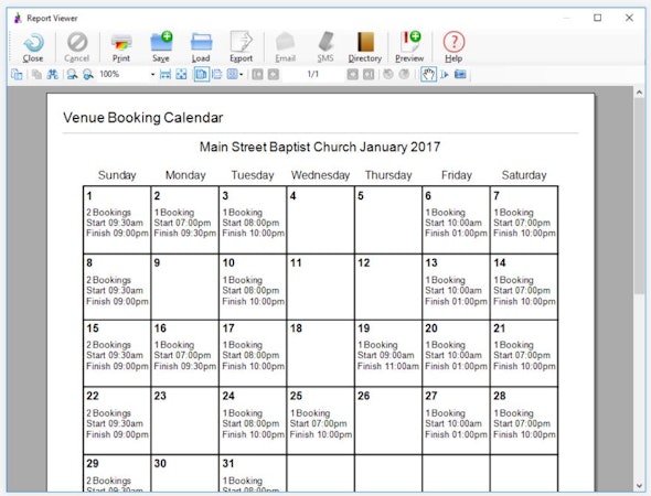 Booking calendar
