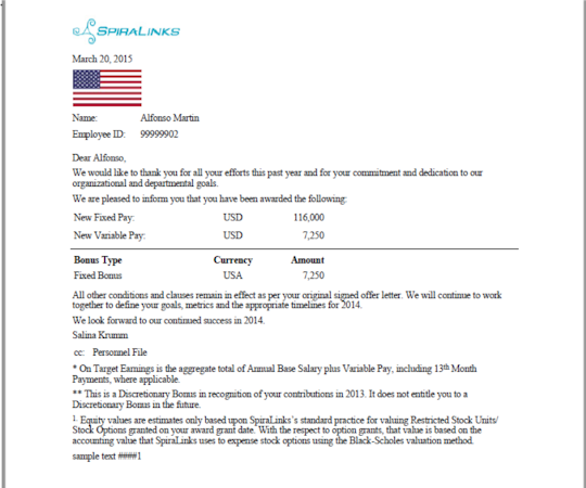 Letter template