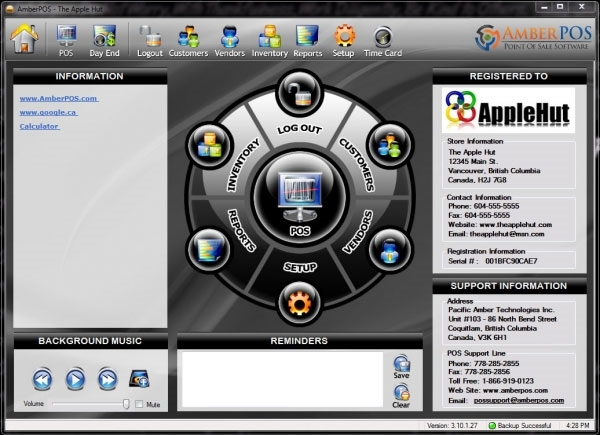 Main menu