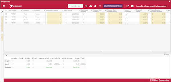 Review screen