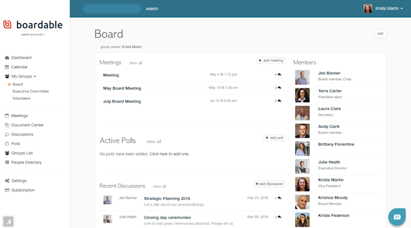 Group page