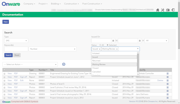 Search page