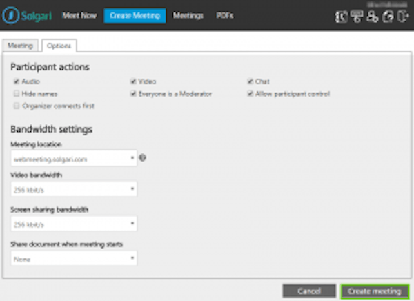 Webmeeting Options