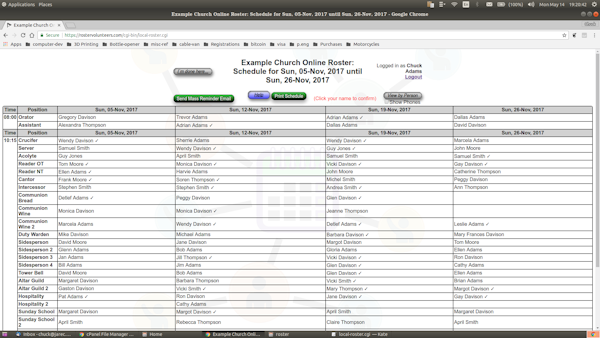 Schedule