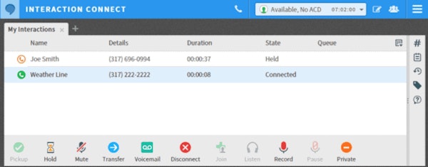 Interactions dashboard