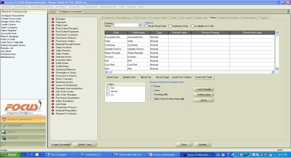 Configure documents