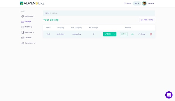 Your listing