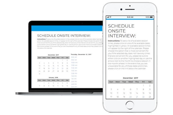 Interview self scheduling